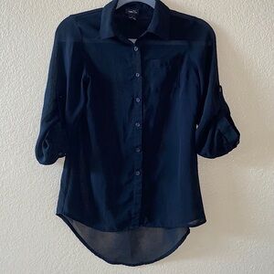 Rue 21 Sheer Button Down Top